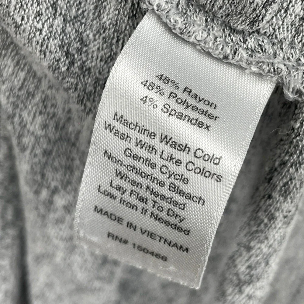 Market & Spruce Maternity Heather Gray Ruched Long Sleeve‎ Stretch Tunic Top M